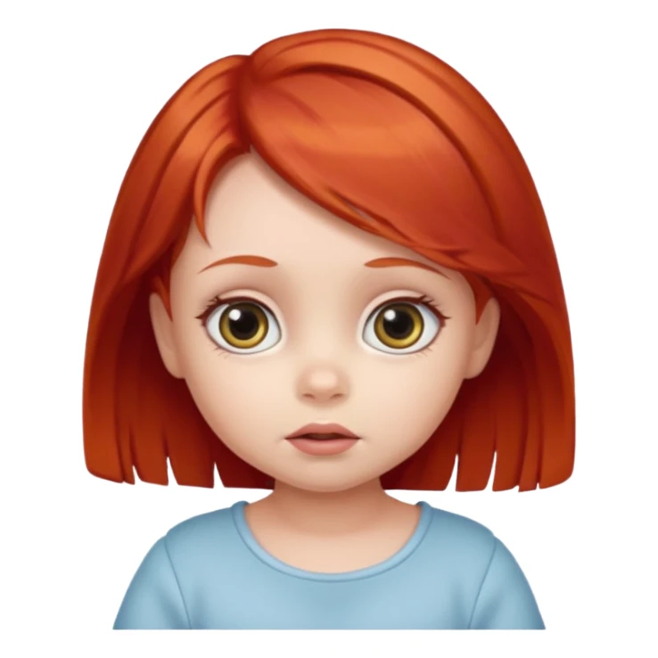red hair baby girl big yes sticker
