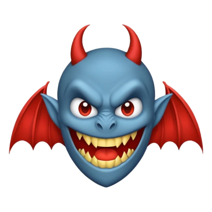 O inima mov,cu trecere spre albastru deschis si coada de drac! sticker