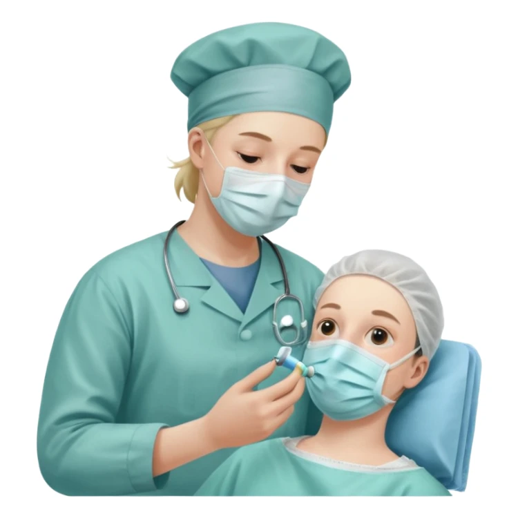 A victorian surgeon using chloroform as an anaesthetic on a patient during an operation sticker