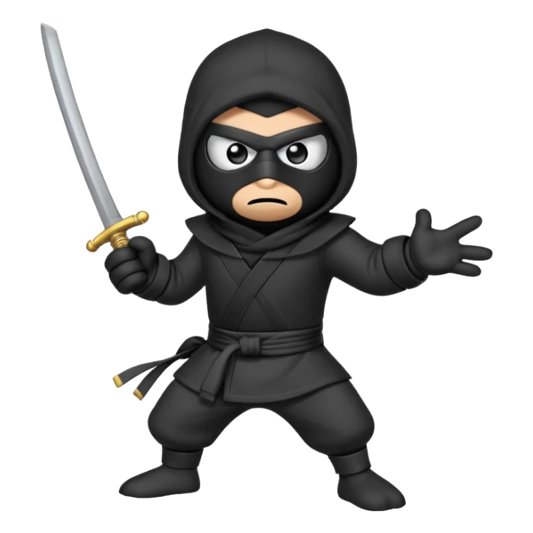 Club Penguin ninja character in action pose sticker