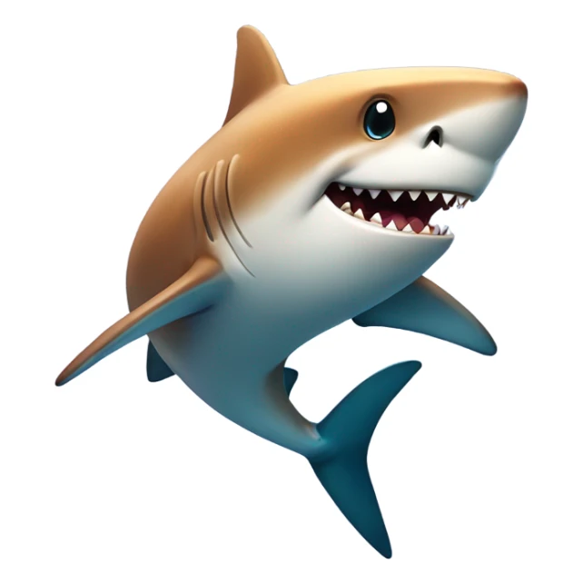 Flamboyant shark excited to see someone sticker
