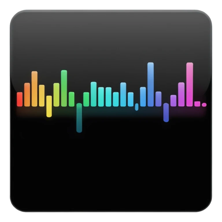 full black audio spectrum, the spectrum is white sticker