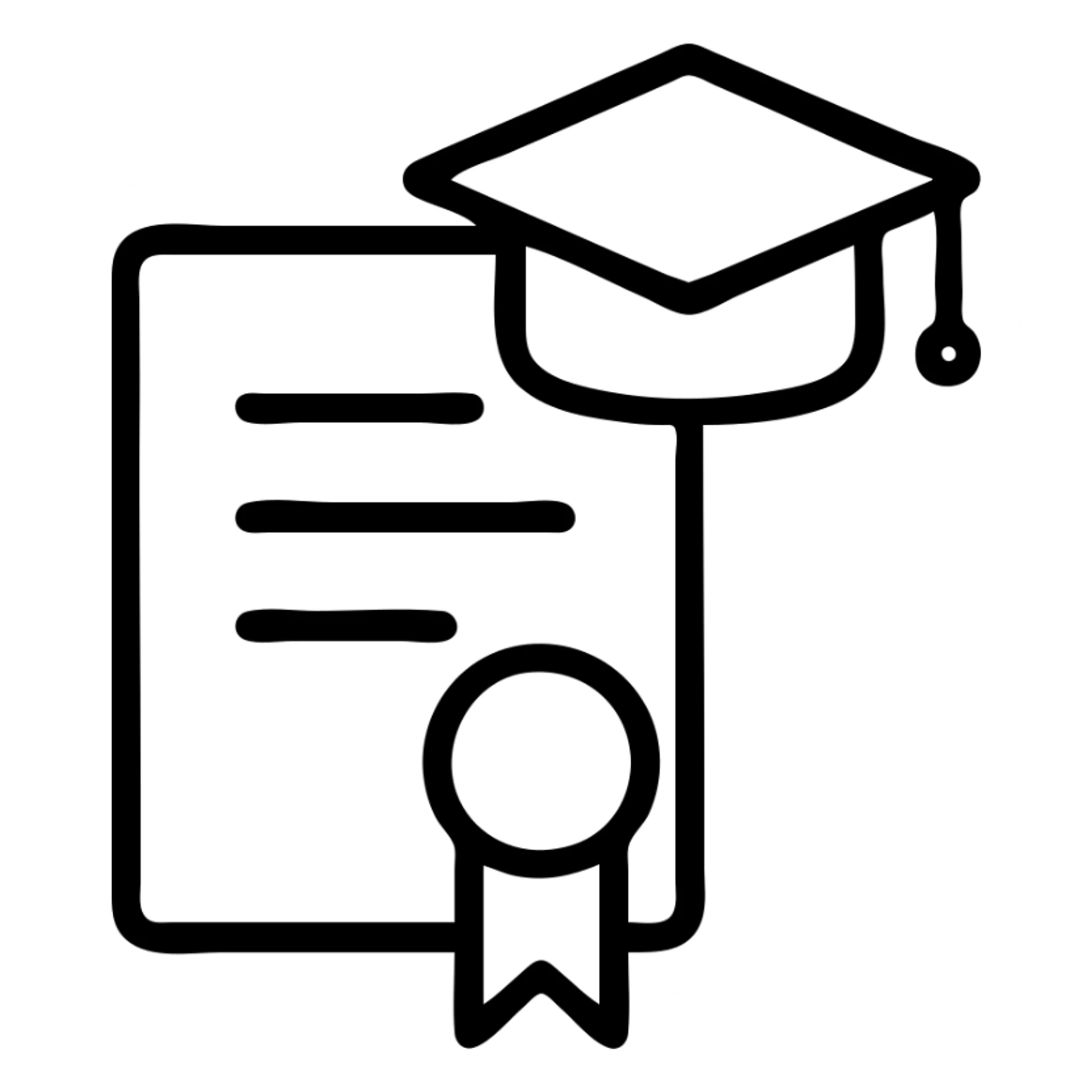 Icon school degrees  sticker