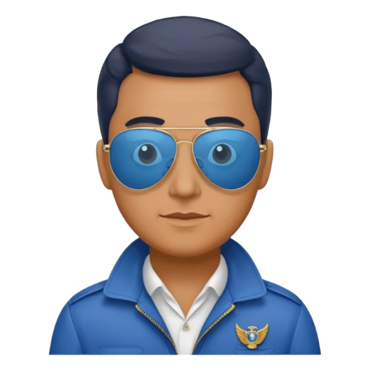 President macros ‘foshur’ wearing blue aviator sunglasses sticker