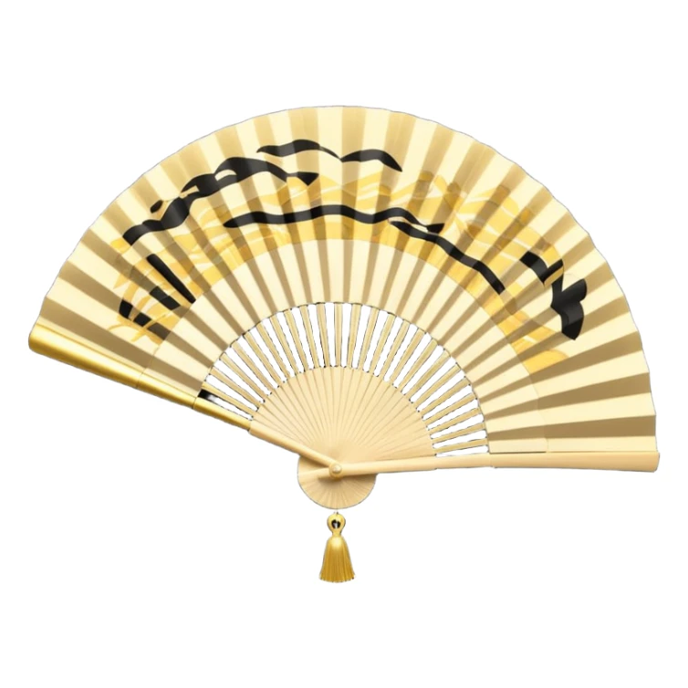 japanese hand fan glossy circuit sticker