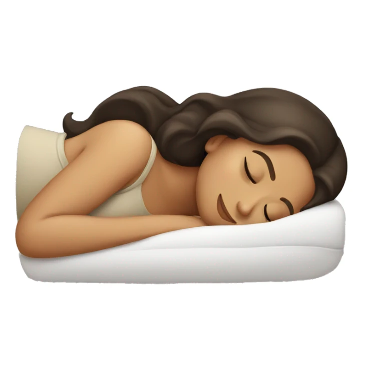 Brunette girl sleeping sticker
