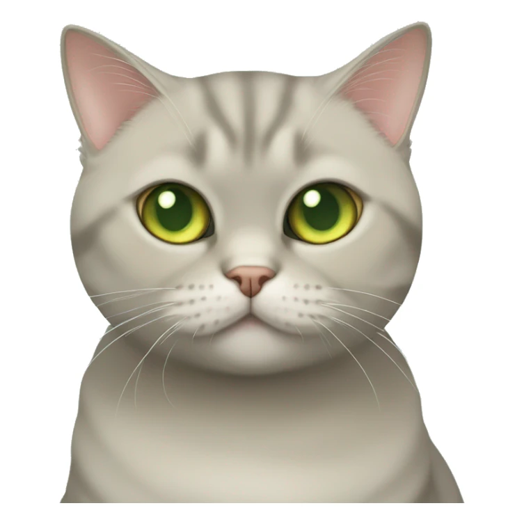 British fold shorthair gold chinchilla cat with light green eyes sticker