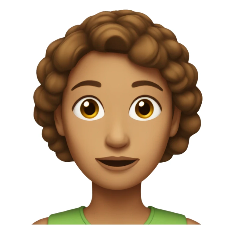 Mother looking Like a turtle with Brown hair sticker