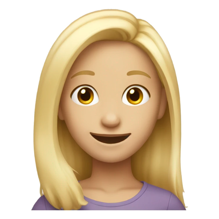 smiling girl with blonde hair sticker