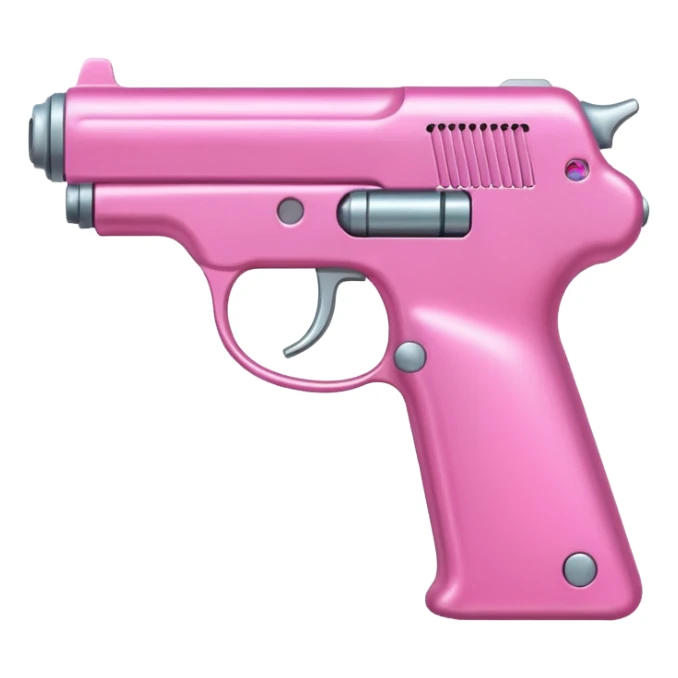 Image of only a hand Holding a pink gun sticker