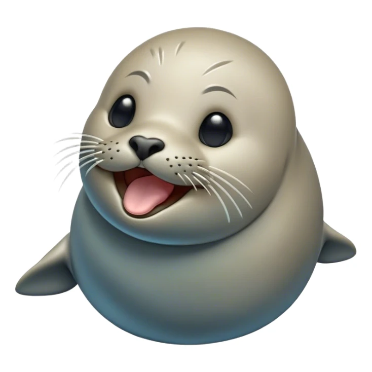 Cinematic Cute Yawning Seal Portrait Emoji, Head tilted slightly with a dramatic, wide-open yawn, showcasing a lustrous, sleek body and half-closed, drowsy eyes exuding cozy contentment, Simplified yet irresistibly adorable features, highly detailed, glowing with a soft, cozy oceanic glow, high shine, relaxed yet expressive, stylized with a dash of whimsical marine charm, soft glowing outline, capturing the essence of a drowsy yet affectionate seal that seems ready to drift out of the screen for a nap! sticker