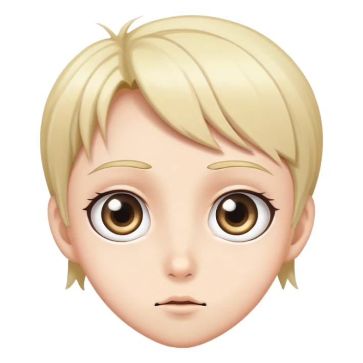 manga character with big expressive eyes sticker