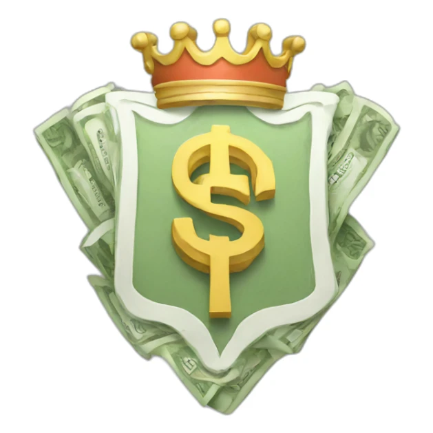 money-sign-coat-of-arms sticker