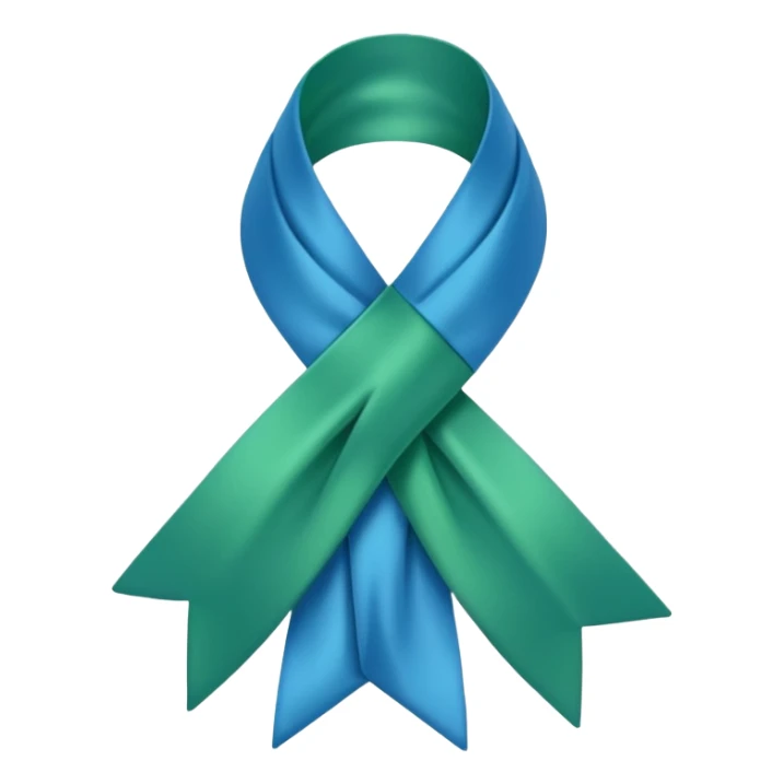 Green and blue awareness ribbon  sticker