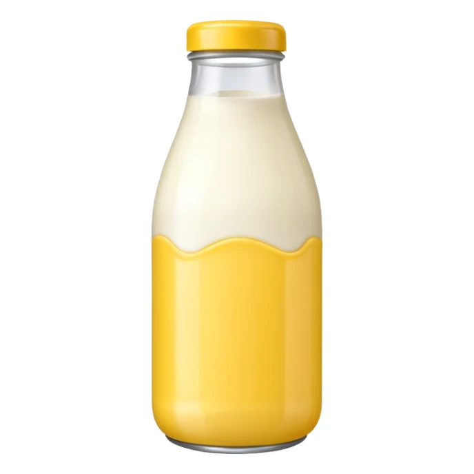 baby Milk bottle yellow sticker