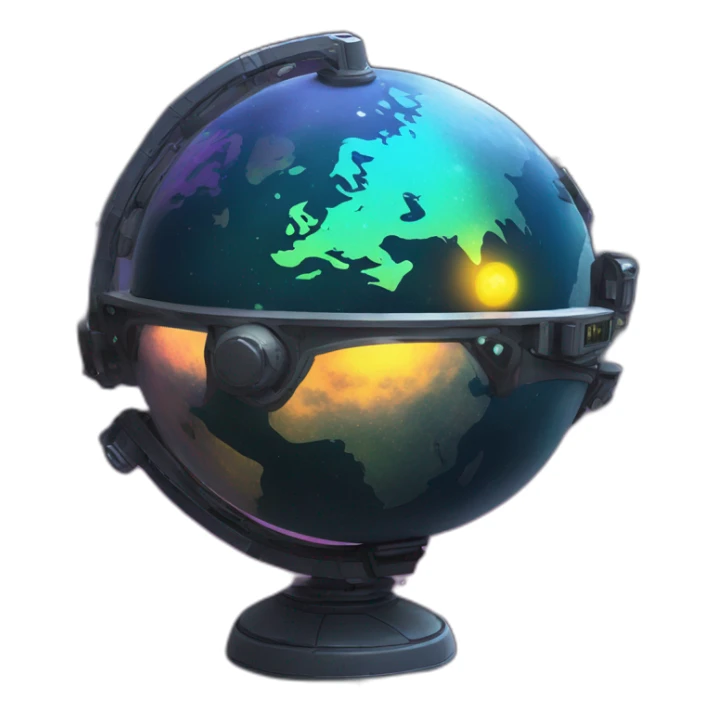cool punk globe on steroids in space sticker
