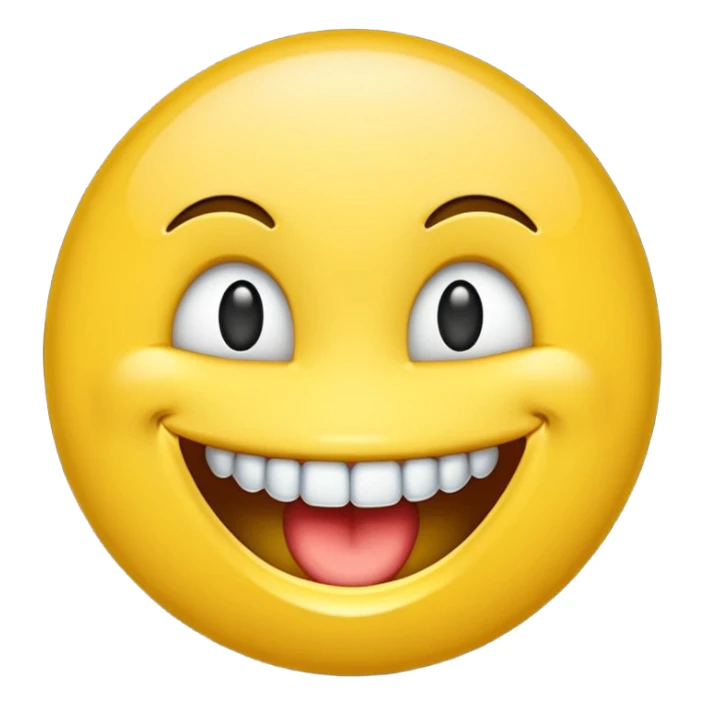 Emoji sonriendo con dientes de diamantes  sticker
