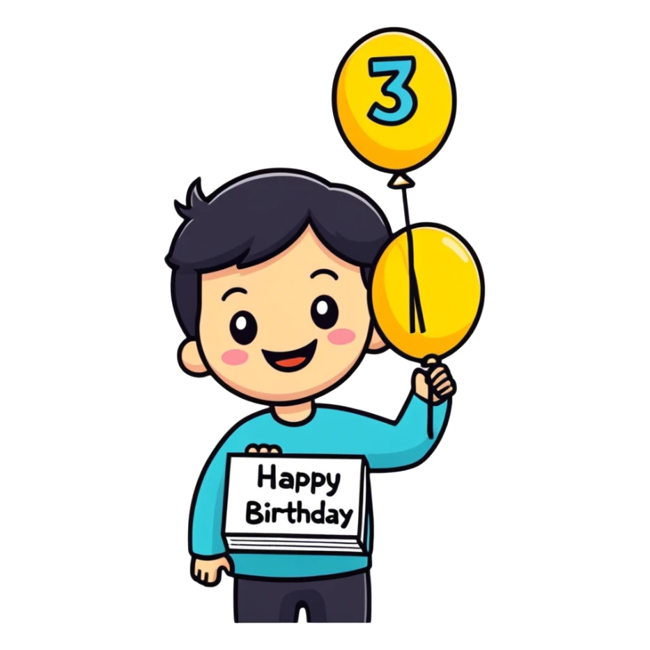 Birthday sign for Dakota sticker