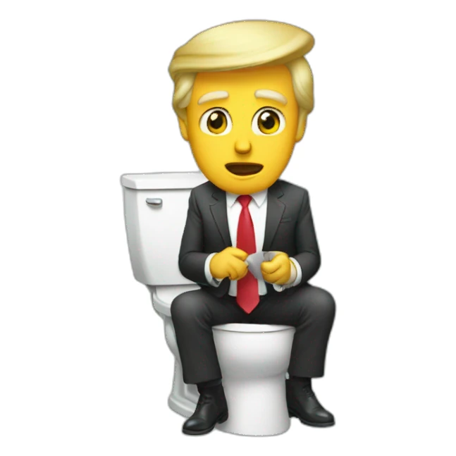 Donald-trump-on-the-toilet sticker