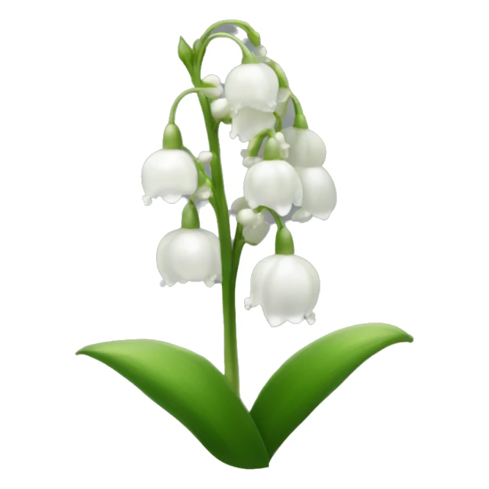 Single lily of the valley flower sticker