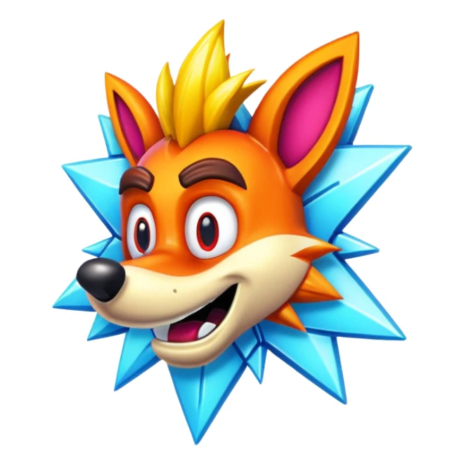 Crash bandicoot warped logo sticker