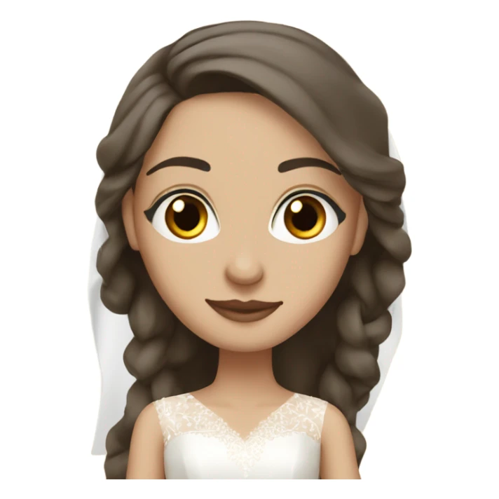 Pakistani white wedding with dark brown eyes sticker