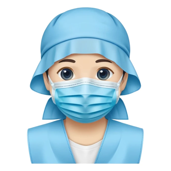 isolated blue surgical mask, covid protective mask, no person sticker