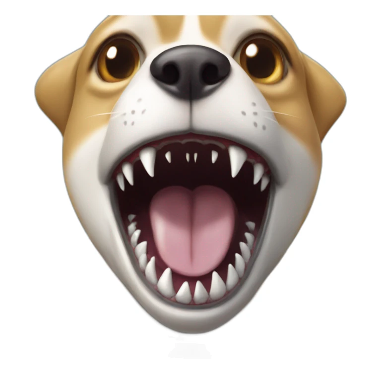 Shark whith dog in her mouth sticker