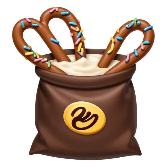 Bag of Hersheys chocolate dipped pretzels  sticker