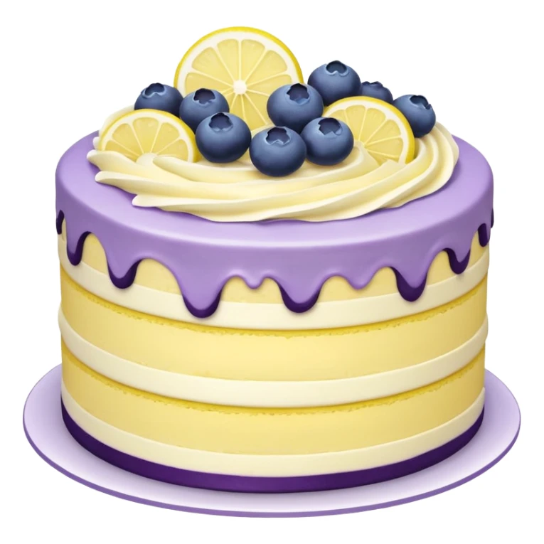 lemon and blueberry buttercream cake sticker