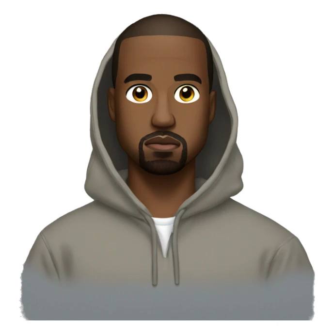 kanye west wearing yeezy hoodie sticker