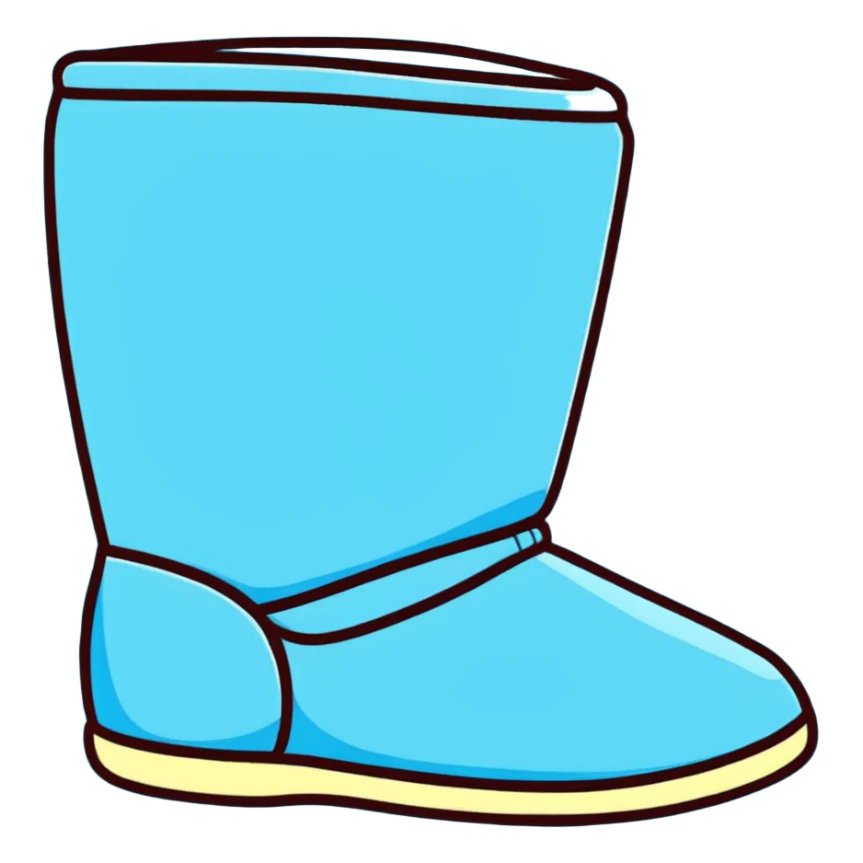 pastel blue baby boots sticker
