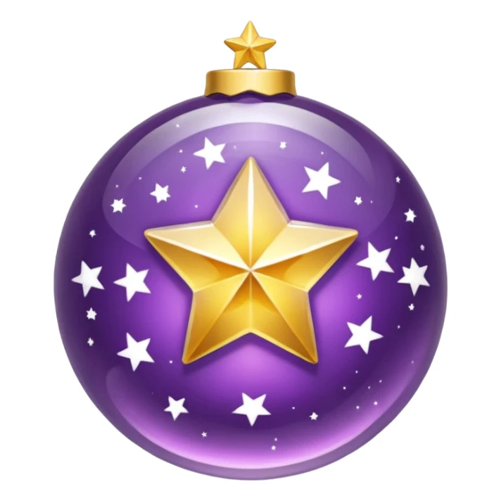 Bola de cristal roxa com estrela dourada brilhante dentro sticker