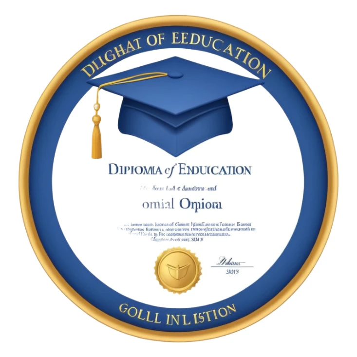 blue Diploma of Higher Education sticker