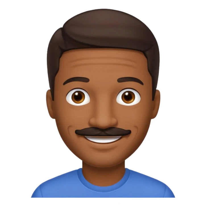 Stevie J with dark brown hair and thin mustache sticker