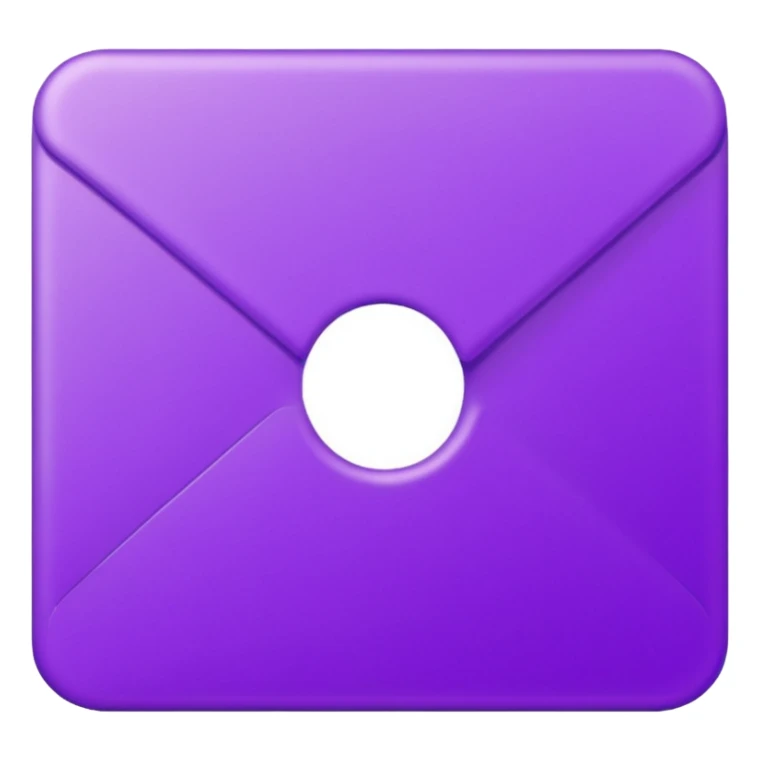 purple empty letter card Rectangle sticker