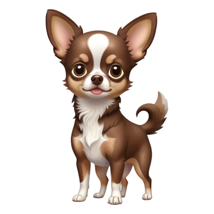chocolate merle chihuahua sticker