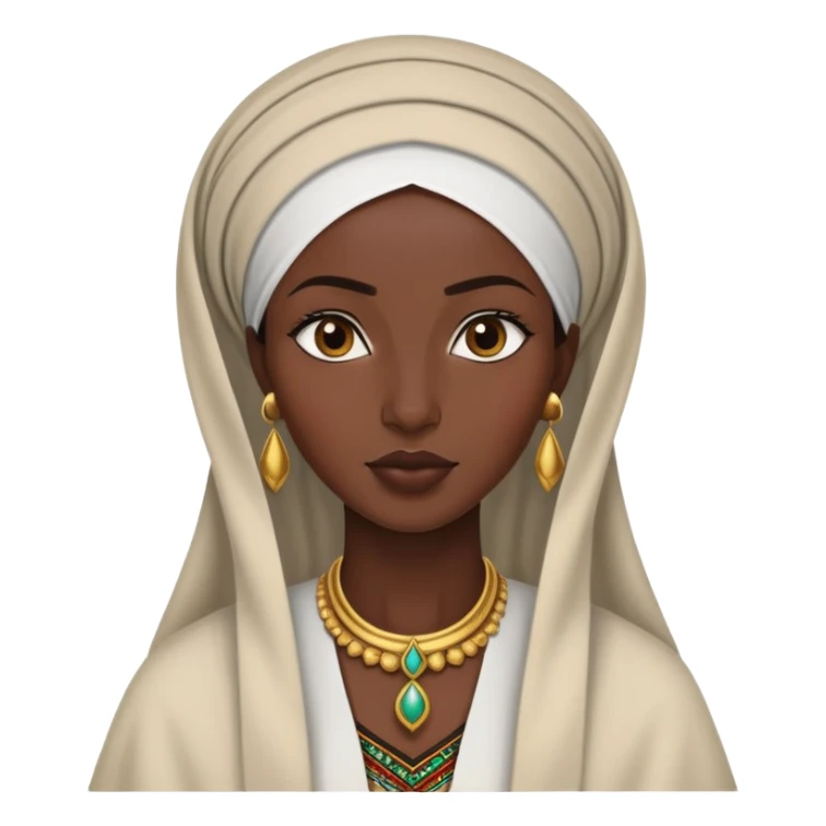beautiful sudanese woman in traditional clothes  sticker