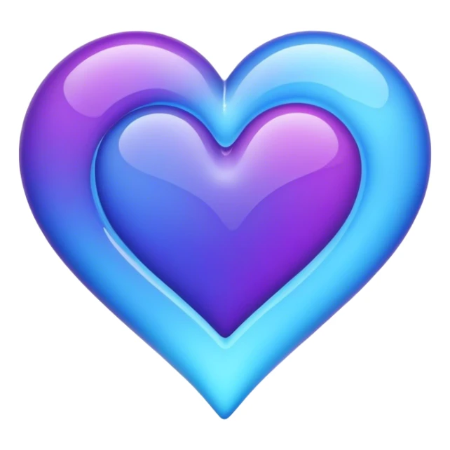 Fluid blue and purple heart sticker
