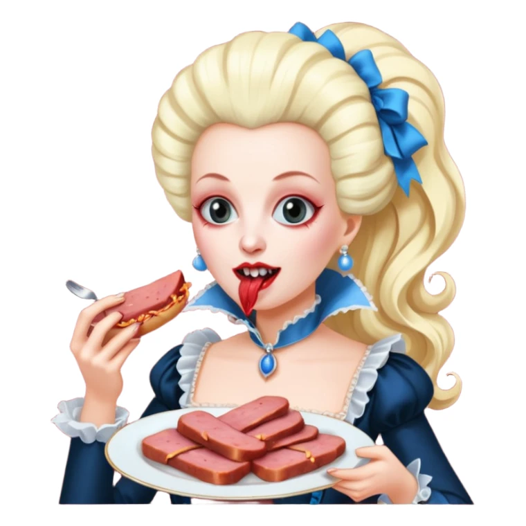 marie antoinette vampire eating spam meat sticker