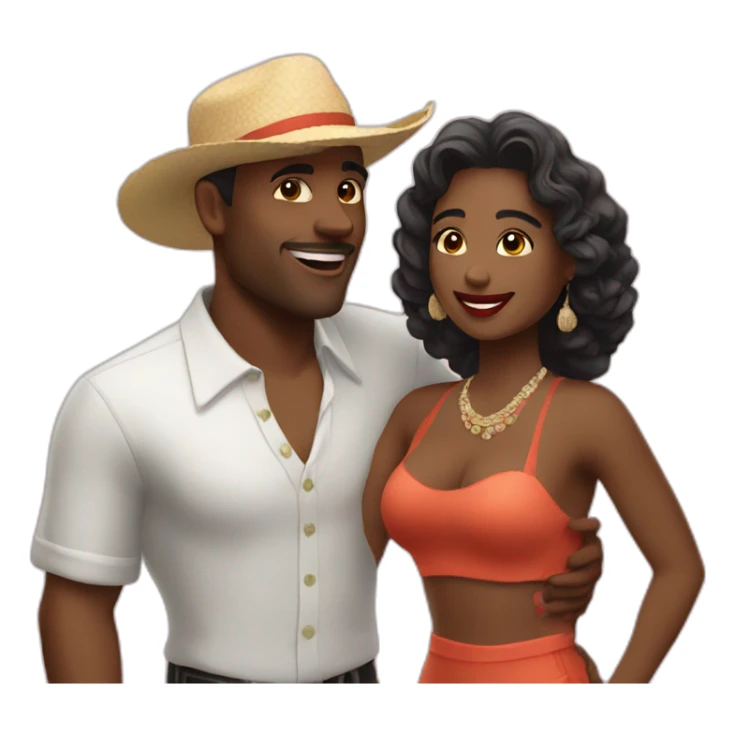 Couple-love-Cuban-music sticker