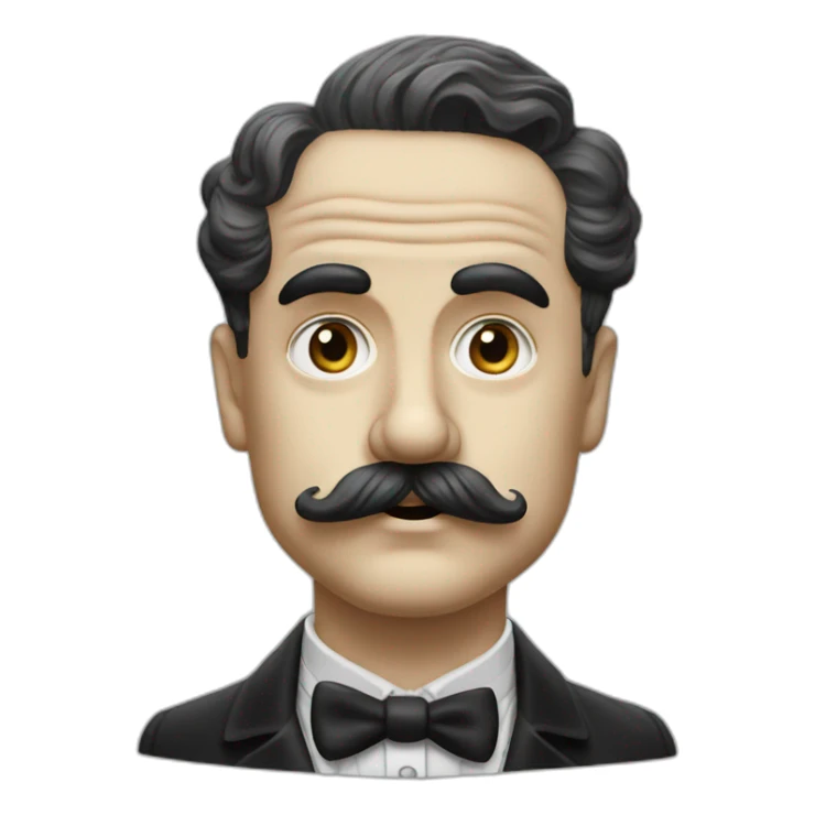 Charlie Chaplin the great dictator face short mustache sticker