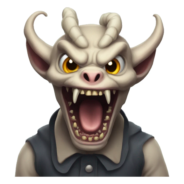scary frightening chimera  sticker