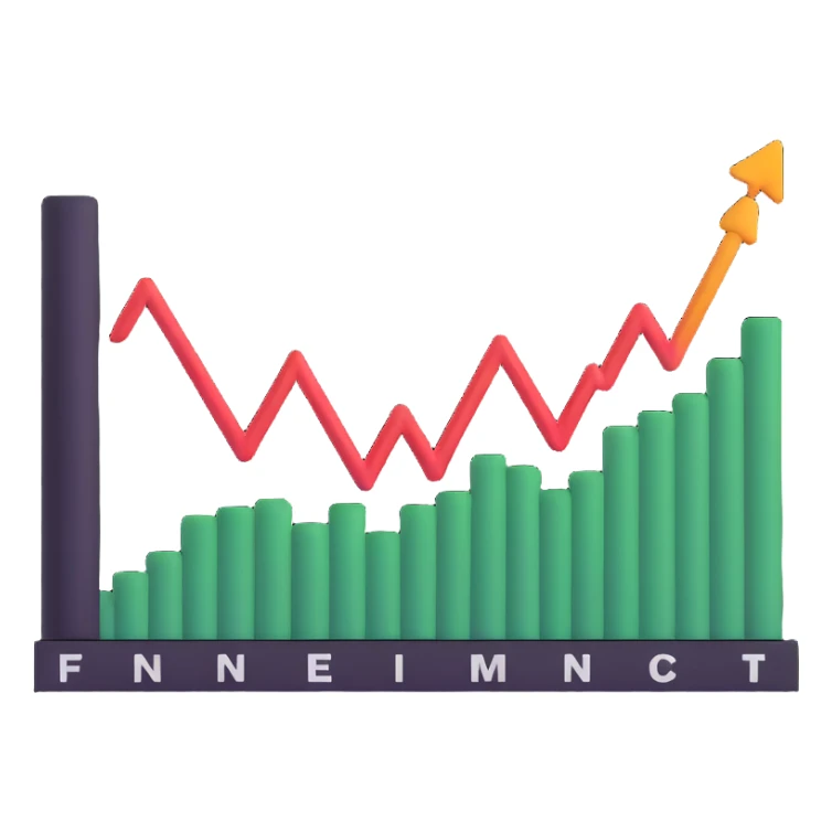 Financial Times logo with stock market chart sticker