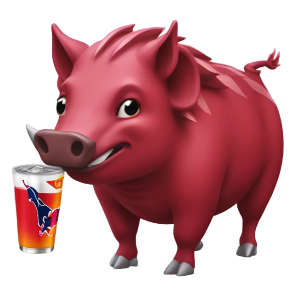 Razorback with Red Bull drink sticker