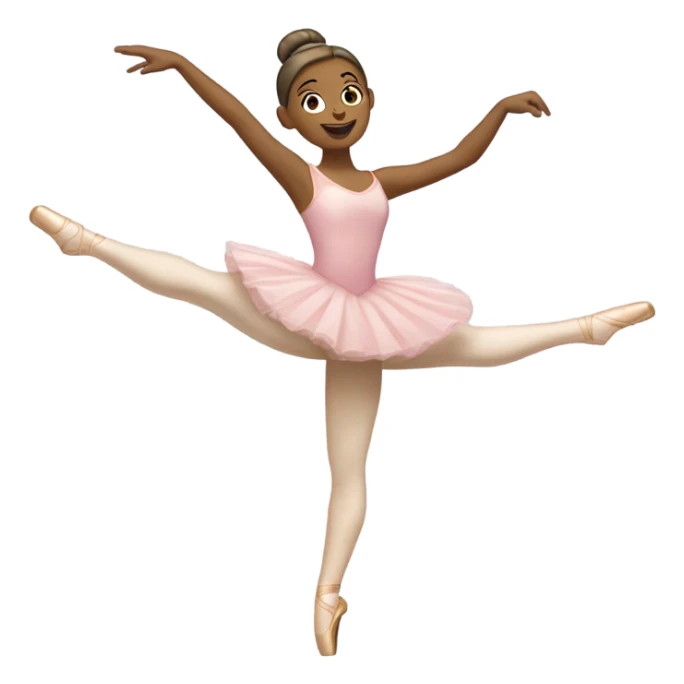 Ballerina doing a pirouette with one arm up sticker