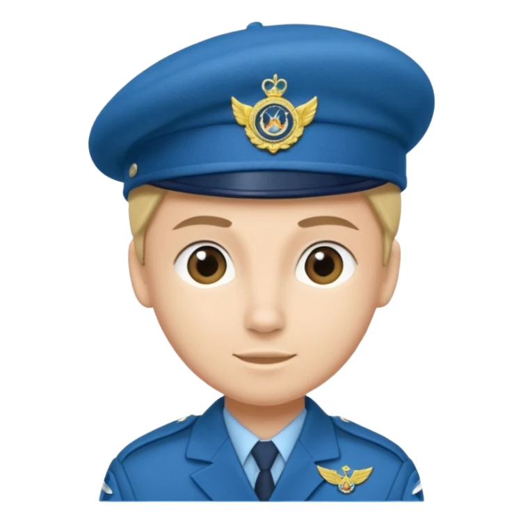 air cadet beret that’s blue and has the badge pin sticker