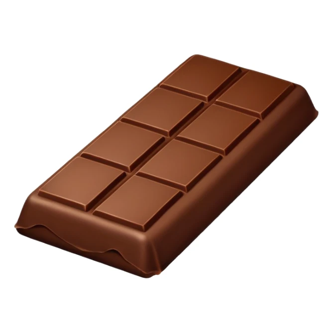 Chocolate bar emoji without gold sticker