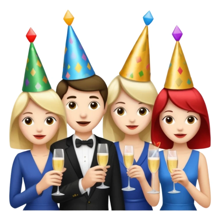 A dense crowd of mostly white adults at an afterwork party sticker