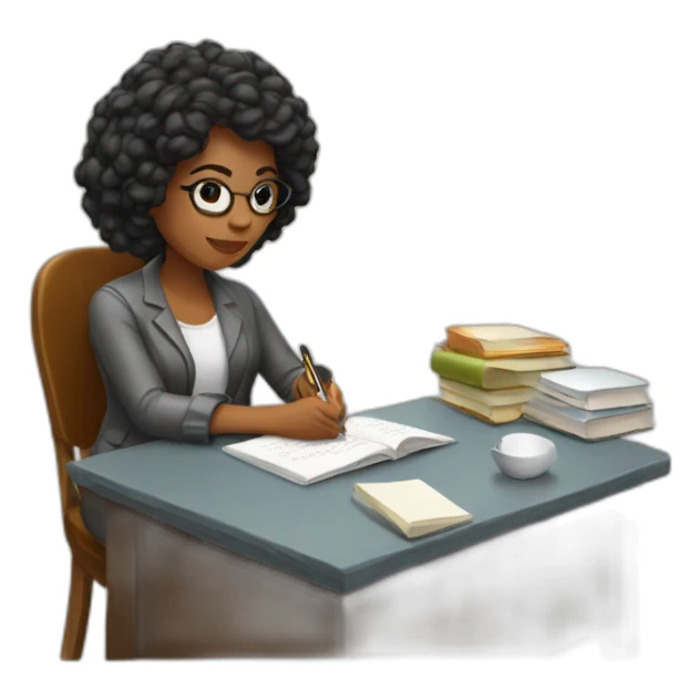 woman writer writing a book sticker